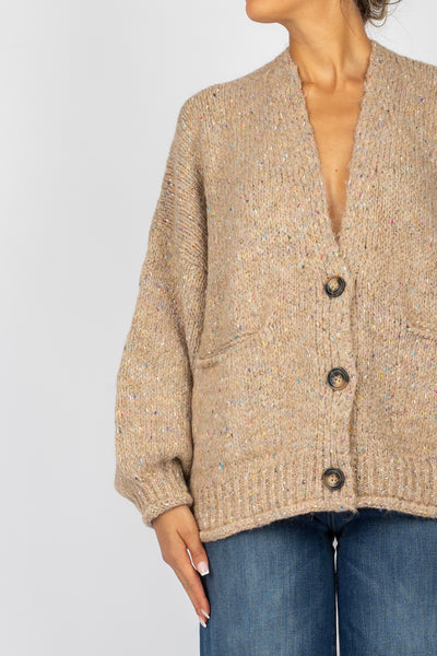 HAVEONE - JIT-M022 - CARDIGAN OVER CORTO FILI COLORATI