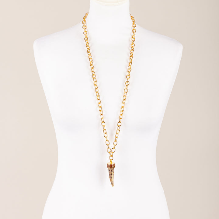 STORY - COLLANA CON CORNO DECORATO