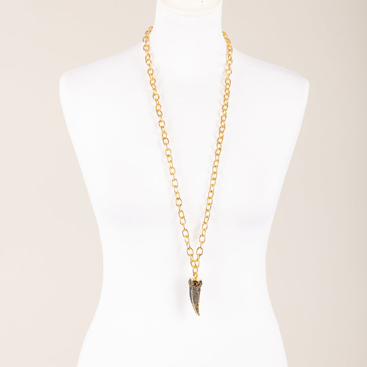 STORY - COLLANA CON CORNO DECORATO