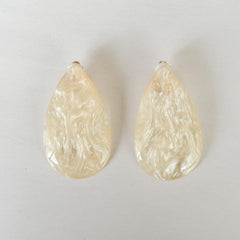 EMUNA' - ORECCHINI CON CLIP A GOCCIA PANNA