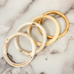 EMUNA' - BRACCIALI MULTICOLOR GRANDI ORO/BIANCO