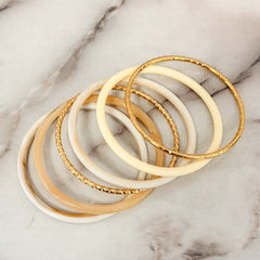 EMUNA' - BRACCIALI MULTICOLOR PICCOLI ORO/BIANCO