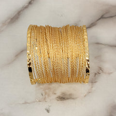 EMUNA' - BRACCIALE POLSIERA MULTIFILI ORO