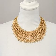 EMUNA' - COLLANA GIROCOLLO ANELLI ORO