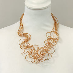 EMUNA' - COLLANA GIROCOLLO MULTIFILO ORO