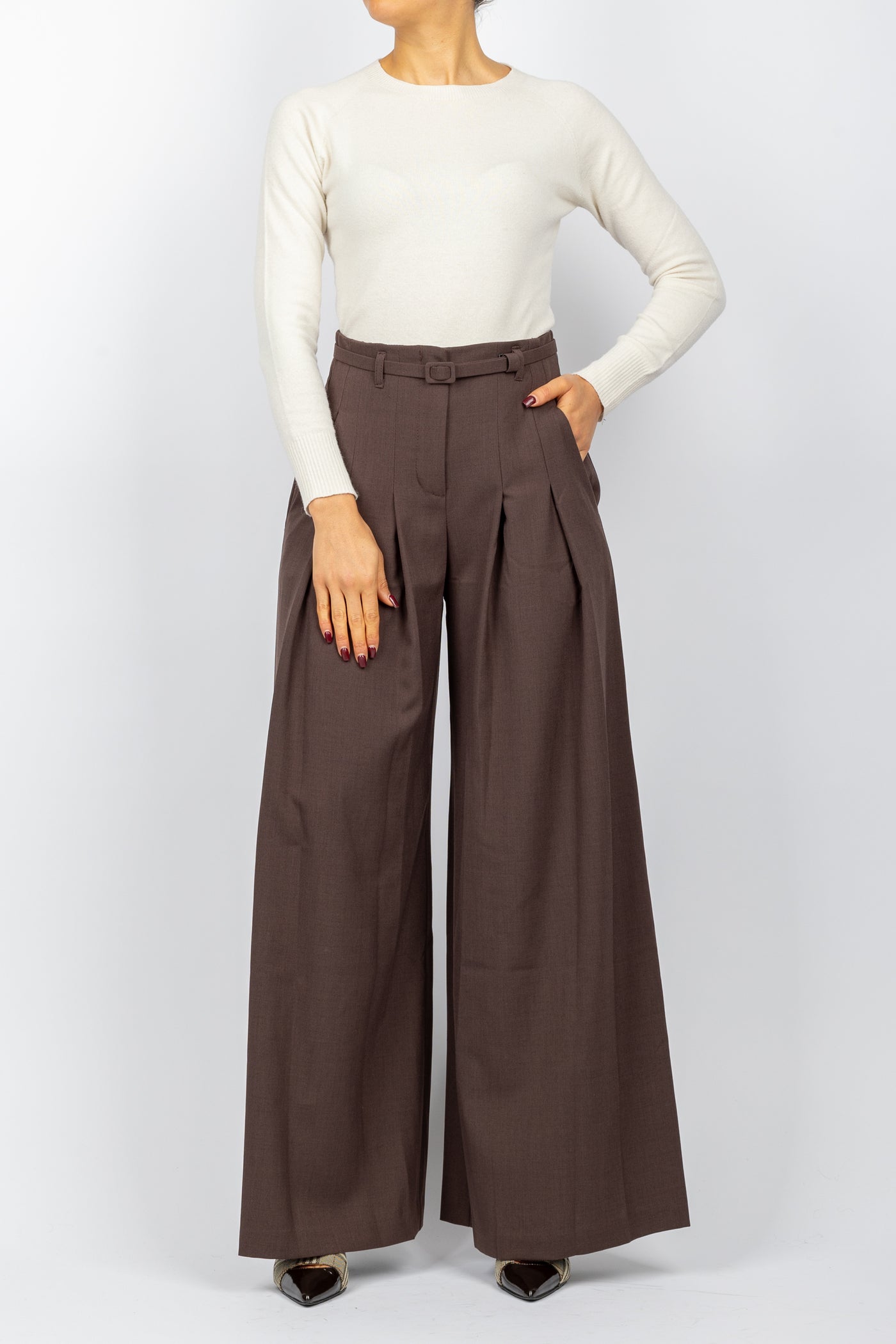 IMPERIAL - P3ZQIFU - PANTALONE CON CINTA FINA