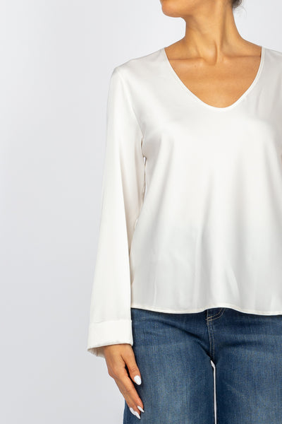 IMPERIAL  - CMH7IDG - BLUSA SCOLLO A V