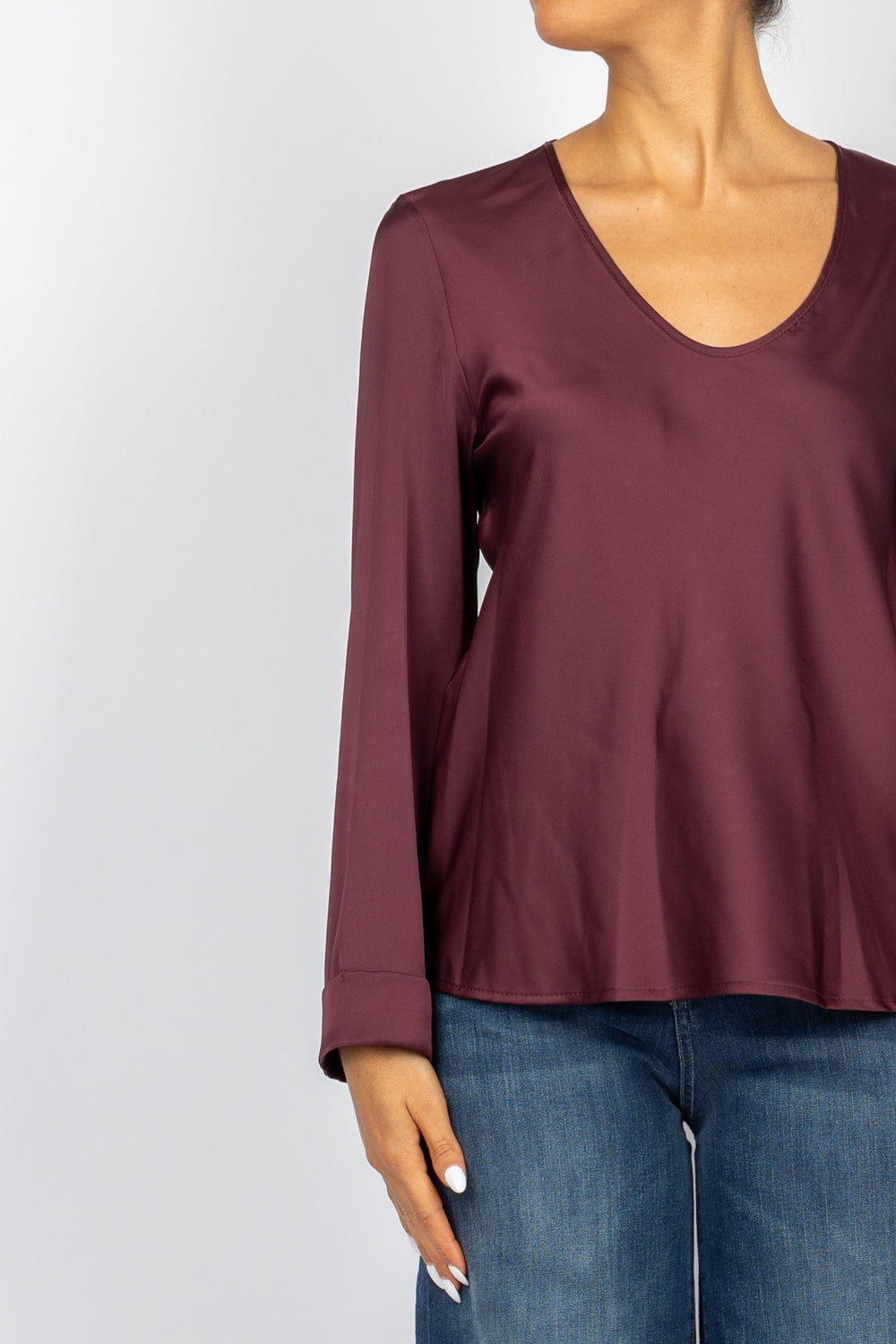 IMPERIAL  - CMH7IDG - BLUSA SCOLLO A V