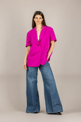 DIXIE - J845A051 - GIACCA OVER MEZZA MANICA MAGENTA