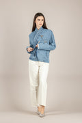 DIXIE - J881A039 - GIACCA CHIUSURA TRASVERSALE CON SPILLE DENIM