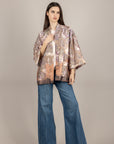 DIXIE - JDHP1OI - KIMONO FANTASIA IN SATIN ROSA