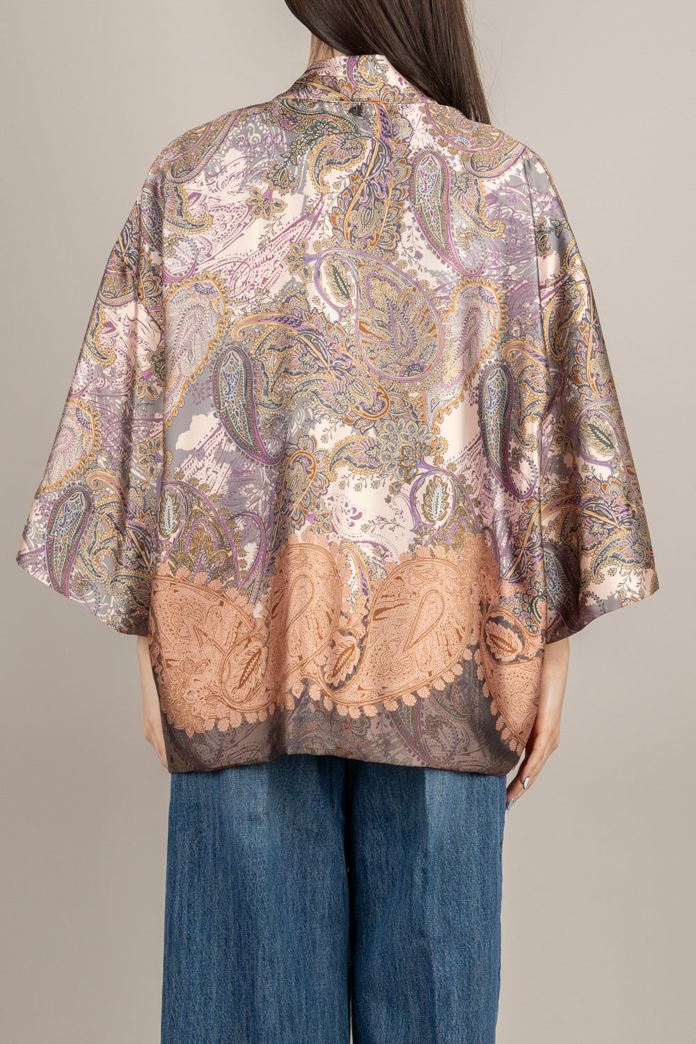 DIXIE - JDHP1OI - KIMONO FANTASIA IN SATIN ROSA