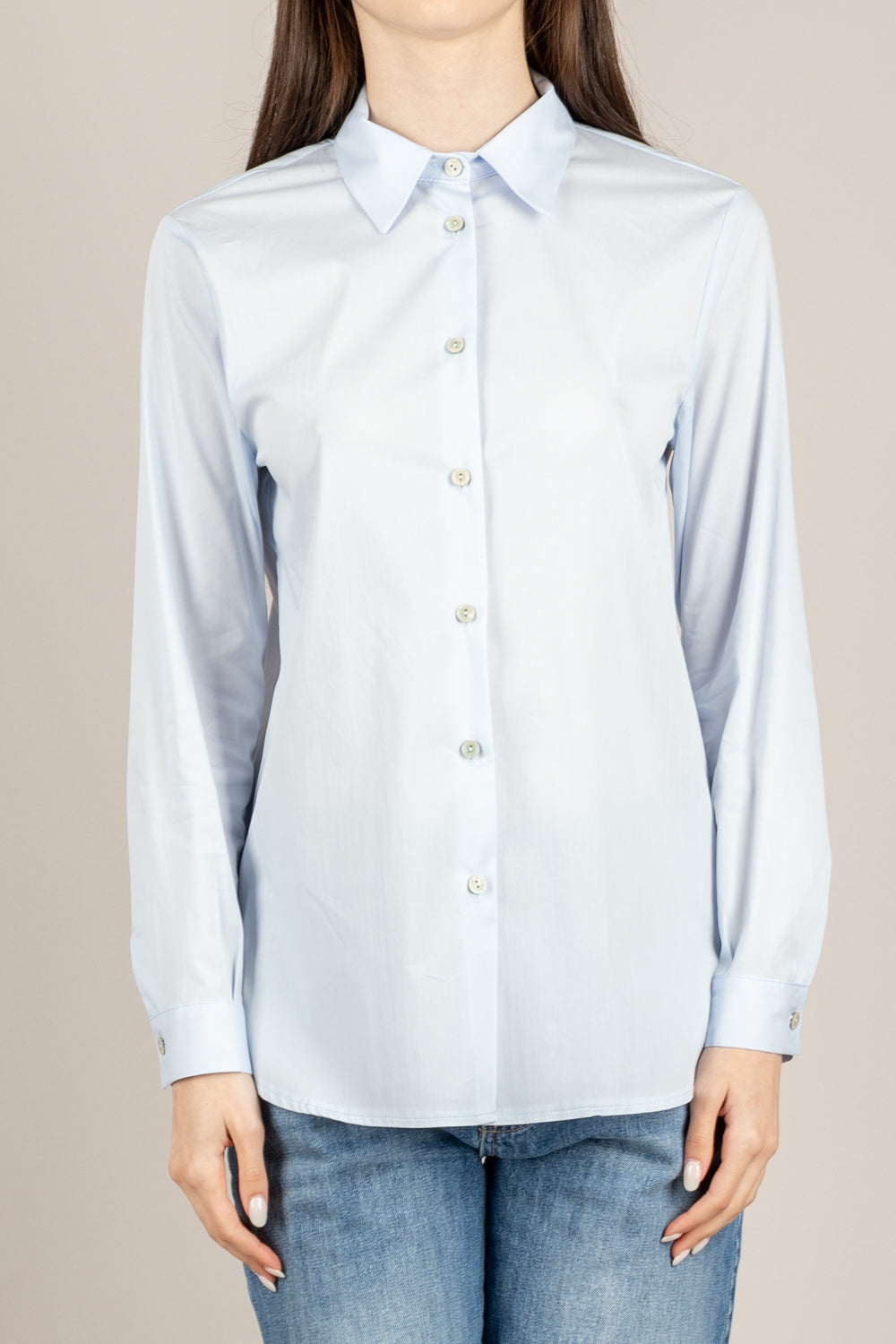 EMUNA' - LUDOVICA - CAMICIA CELESTE 