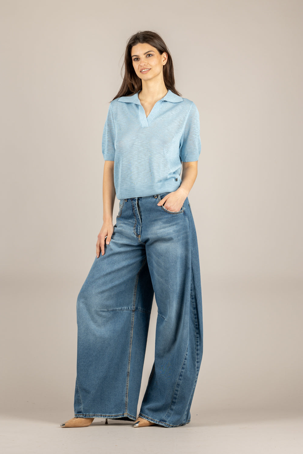 DIXIE - M833A068X - MAGLIA CELESTE 