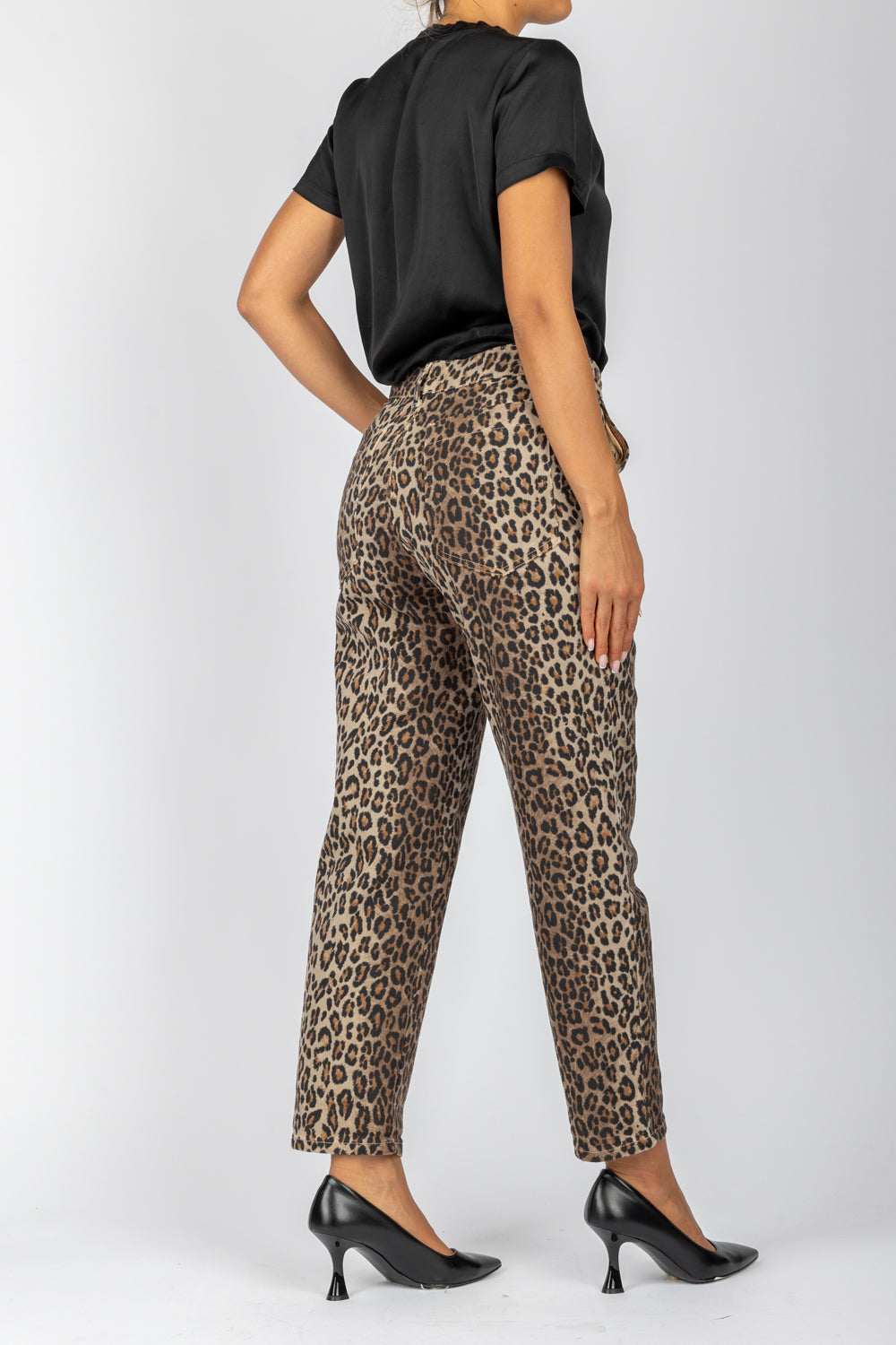 MOTEL - MO1775 - JEANS SIGARETTA ANIMALIER