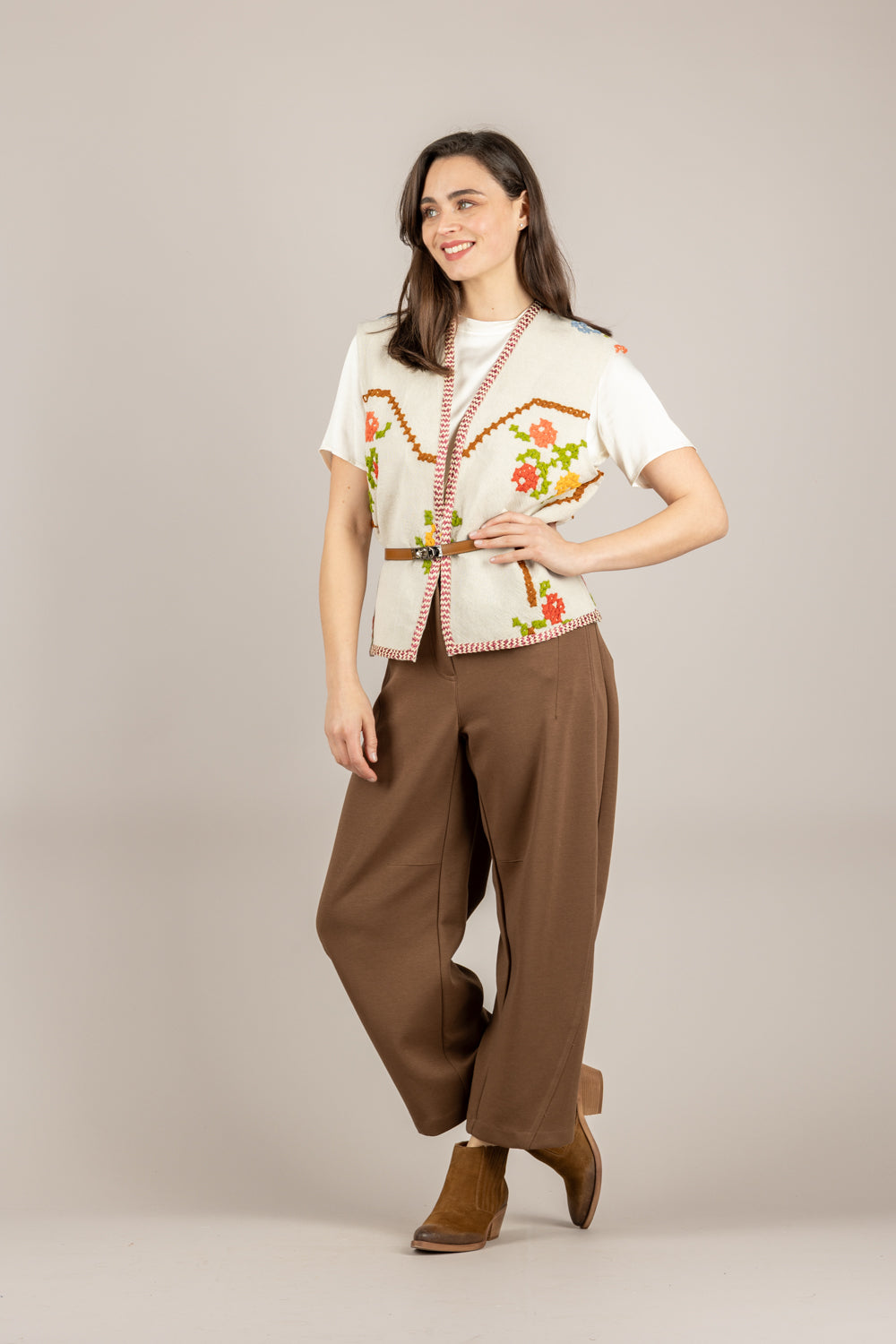 DIXIE - P041A182 - PANTALONE TABACCO 
