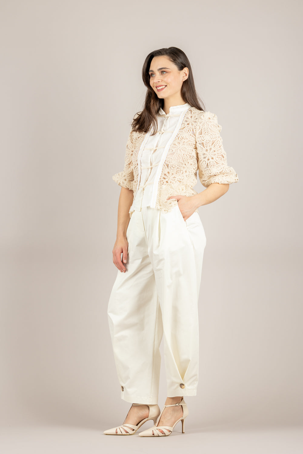 DIXIE - P067A219 - PANTALONE OFF-WHITE