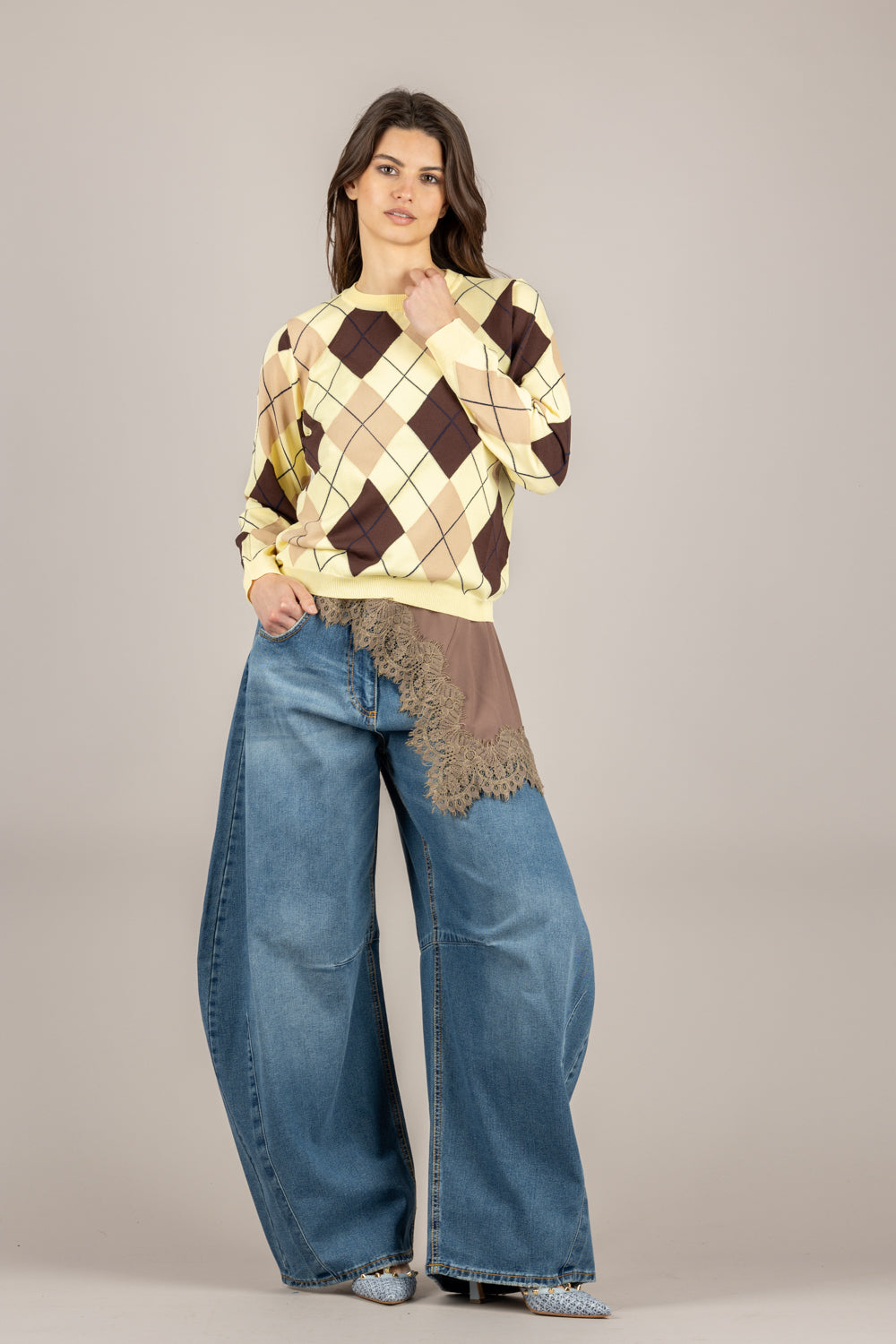 TENSIONE IN - P314J119W671 - PANTALONE LOUVRE VAR. UNICA