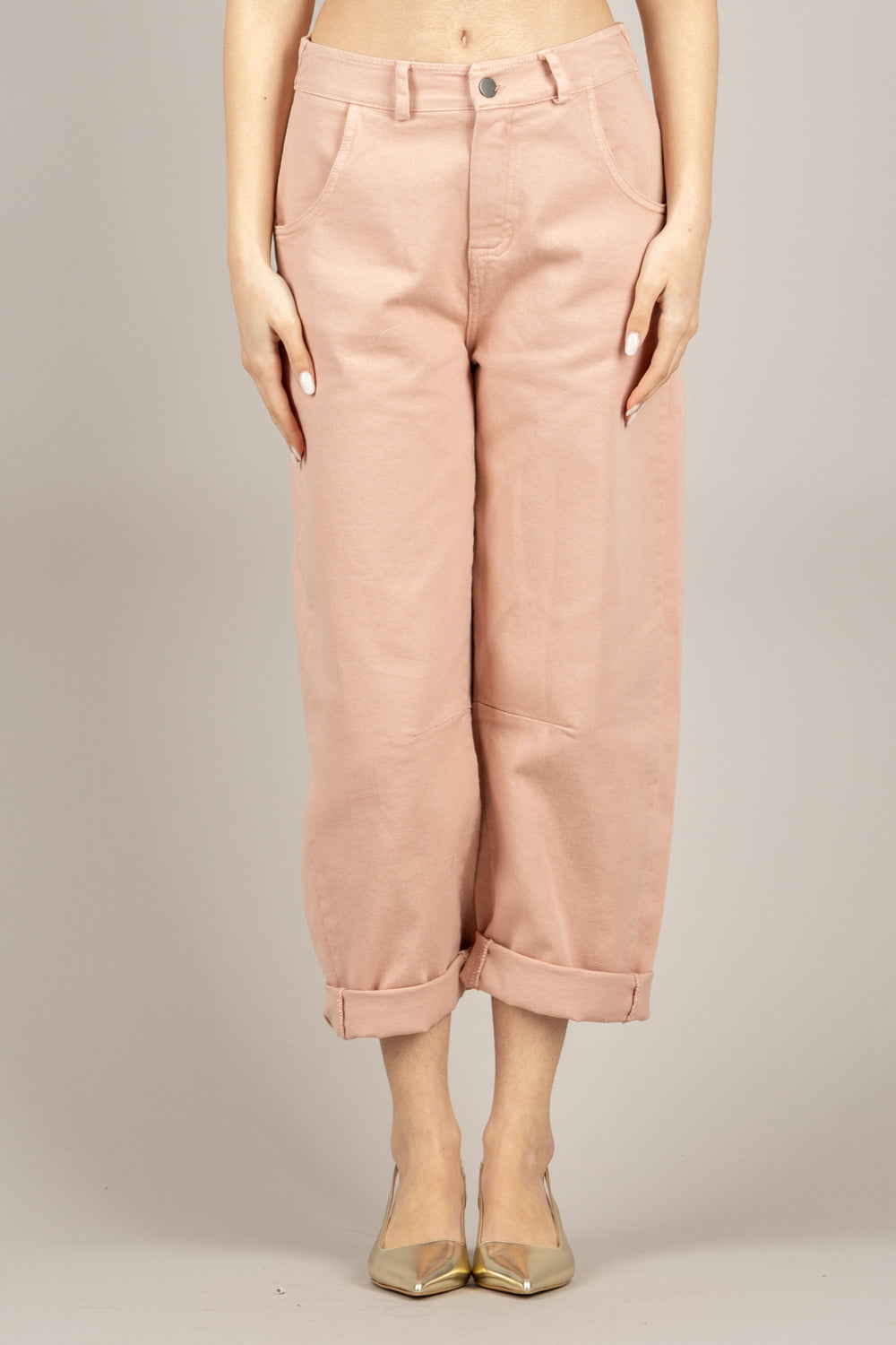 TENSIONE IN - PA5137-PE26 - PANTALONE OVETTO PENCE GINOCCHIO ROSA