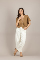 TENSIONE IN - PA5484 - GILET OVER CHIUSURA ASIMMETRICA LEONE