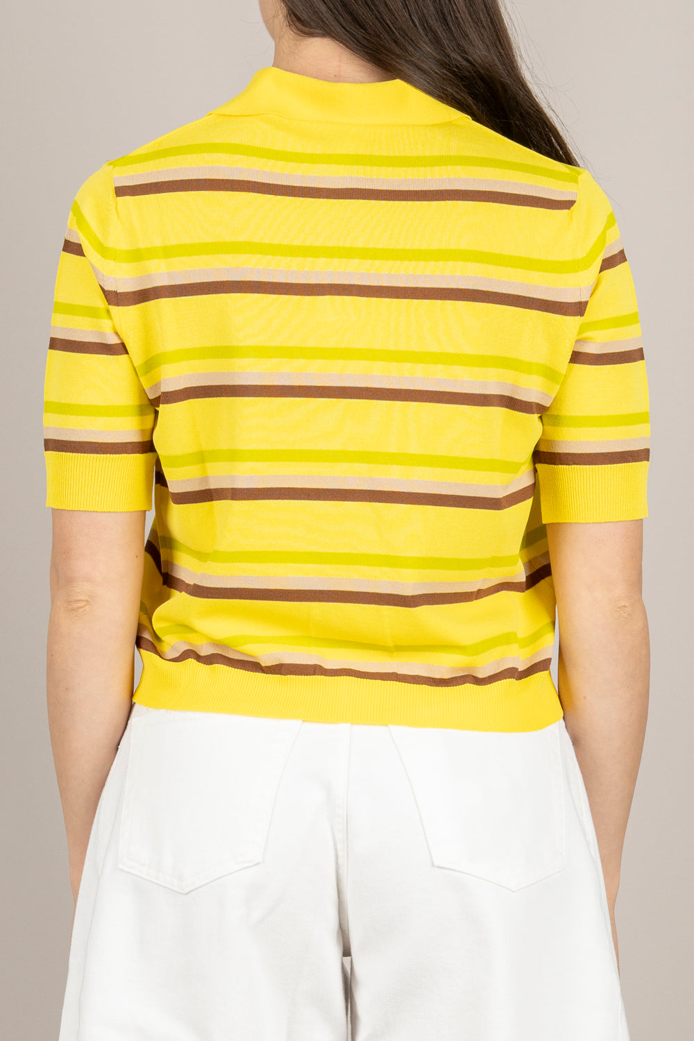 TENSIONE IN - PA5563 - MAGLIA POLO A RIGHE MULTICOLOR PAGLIA/TARGIN/BEIGE/ACERBO