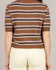 TENSIONE IN - PA5563 - MAGLIA POLO A RIGHE MULTICOLOR TARGIN/BEIGE/BLU/AZZURRO