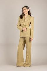 DIXIE - PDN91FH - PANTALONE SVASATO GESSATO OLIO