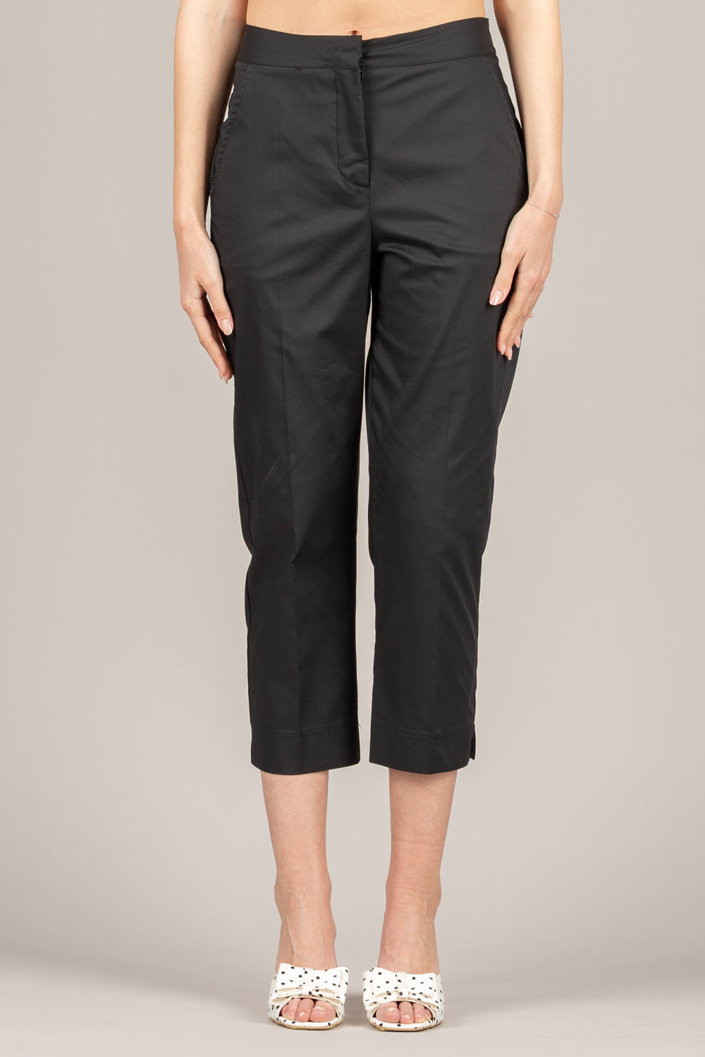 DIXIE - PDZ2JEA - PANTALONE CROP GAMBA DRITTA NERO