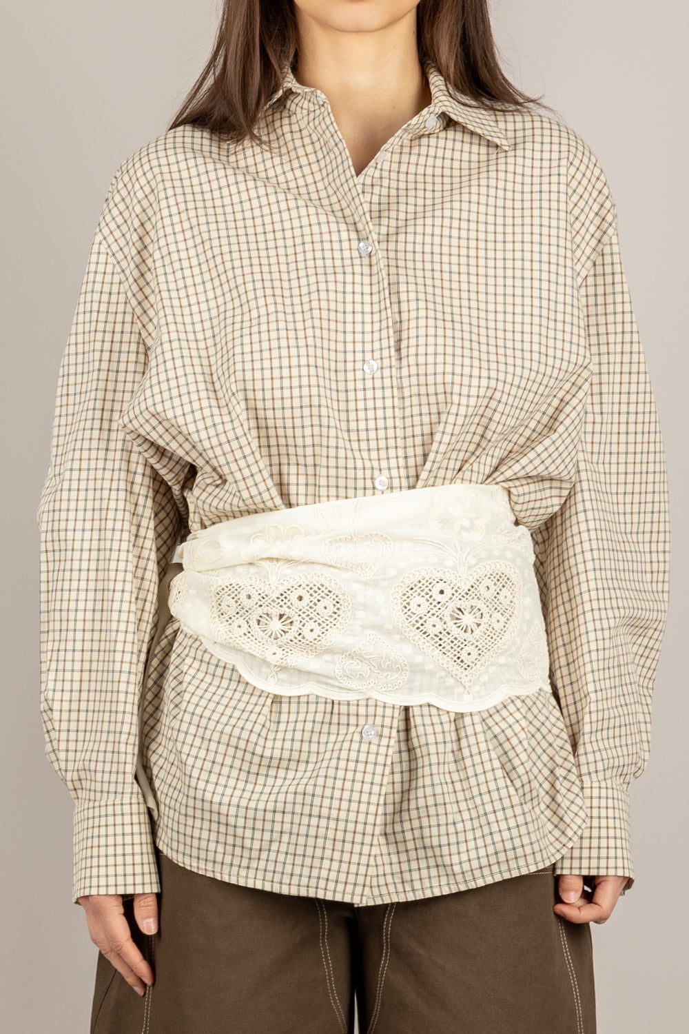 TENSIONE IN - PE260084 - CAMICIA FOULARD BEIGE