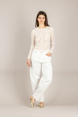 TENSIONE IN - PE260094 - MAGLIA IN PIZZO AVORIO