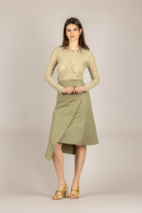 TENSIONE IN - PE260094 - MAGLIA IN PIZZO SALVIA