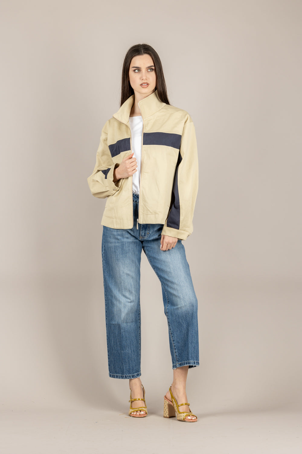 TENSIONE IN - PE260097 - FELPA BEIGE GHIACCIO