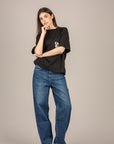 TENSIONE IN - PE260112 - T-SHIRT TASCA PAILLETTES NERO