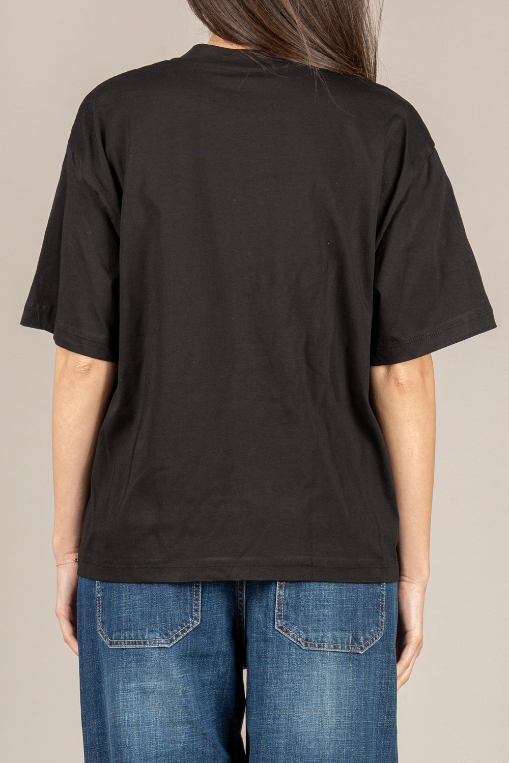 TENSIONE IN - PE260112 - T-SHIRT TASCA PAILLETTES NERO