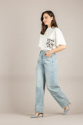 TENSIONE IN - PE260112 - T-SHIRT TASCA PAILLETTES PANNA