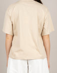 TENSIONE IN - PE260120 - T-SHIRT CON BANDA AVORIO/BLU