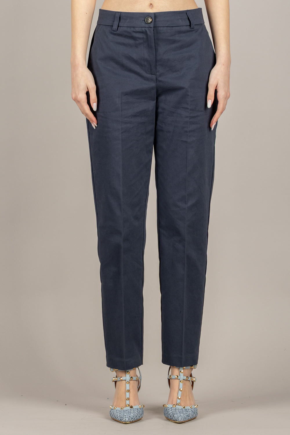 TENSIONE IN - PT113B-PE26 - PANTALONE A SIGARETTA BLU