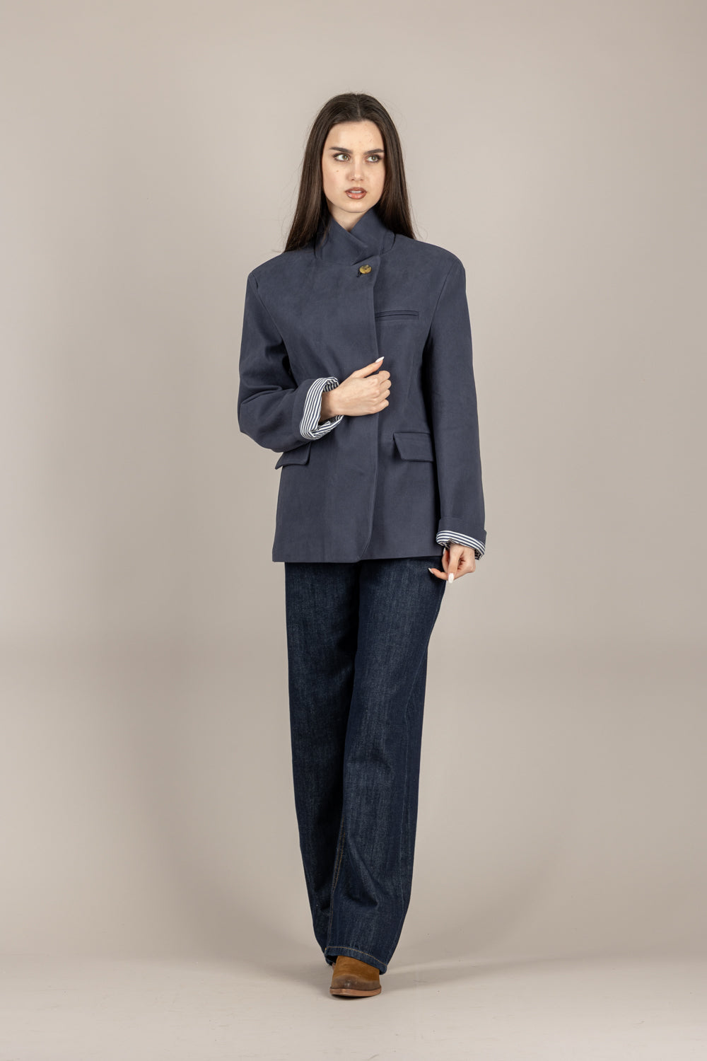 TENSIONE IN - QS733 - GIACCA BLU/BLU