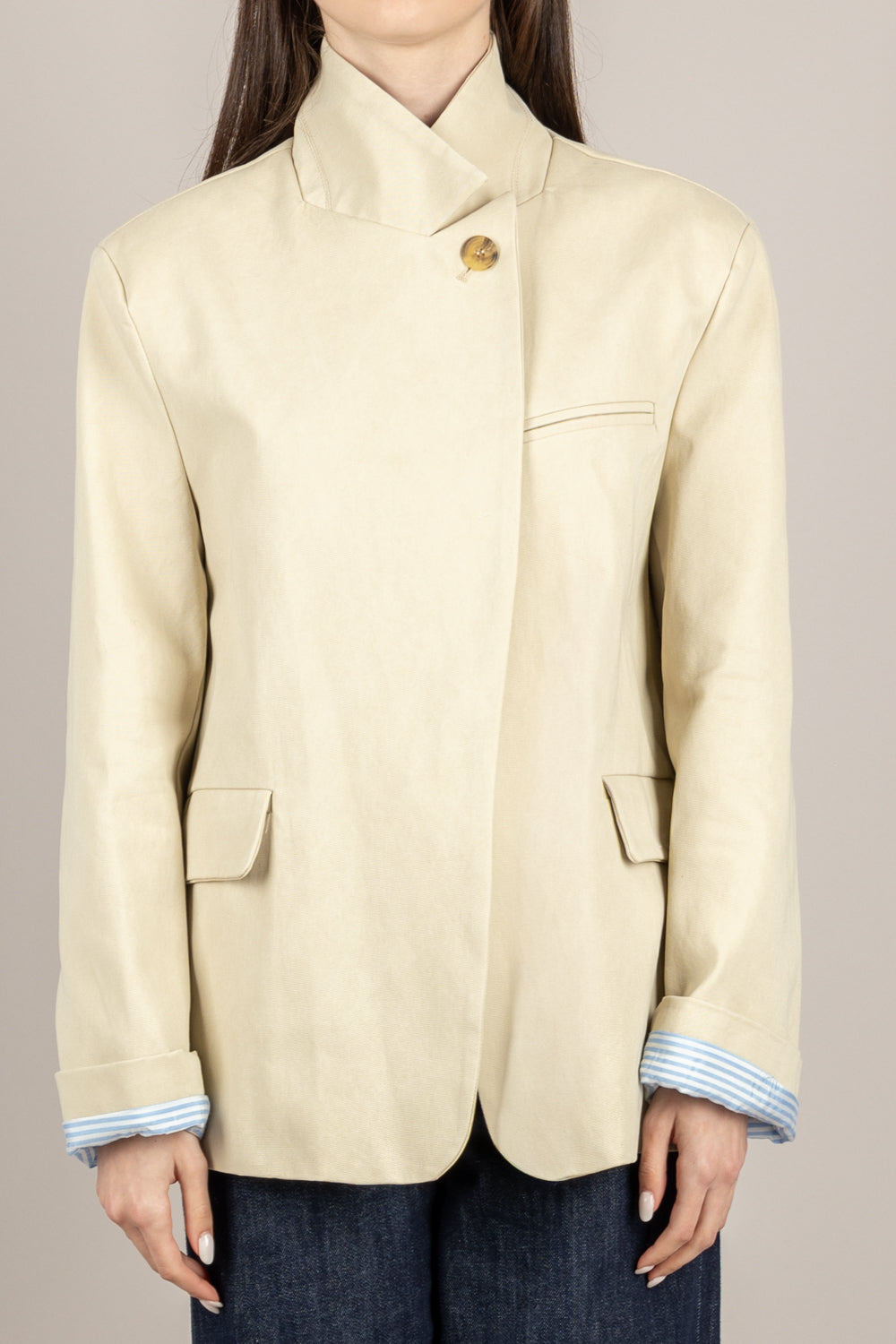 TENSIONE IN - QS733 - GIACCA SABBIA/CELESTE