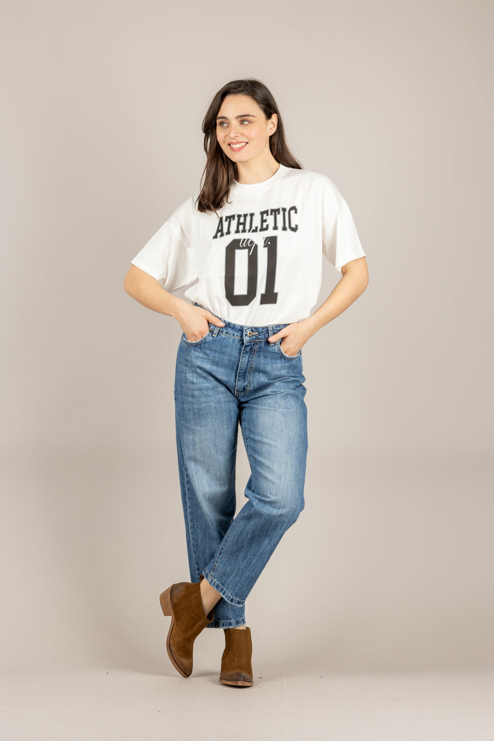 VICOLO - RAB0481 - T-SHIRT NATURALE