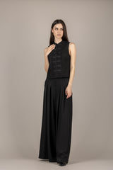 DIXIE - RBA91PN - CANOTTA CHIUSURA ALAMARI NERO