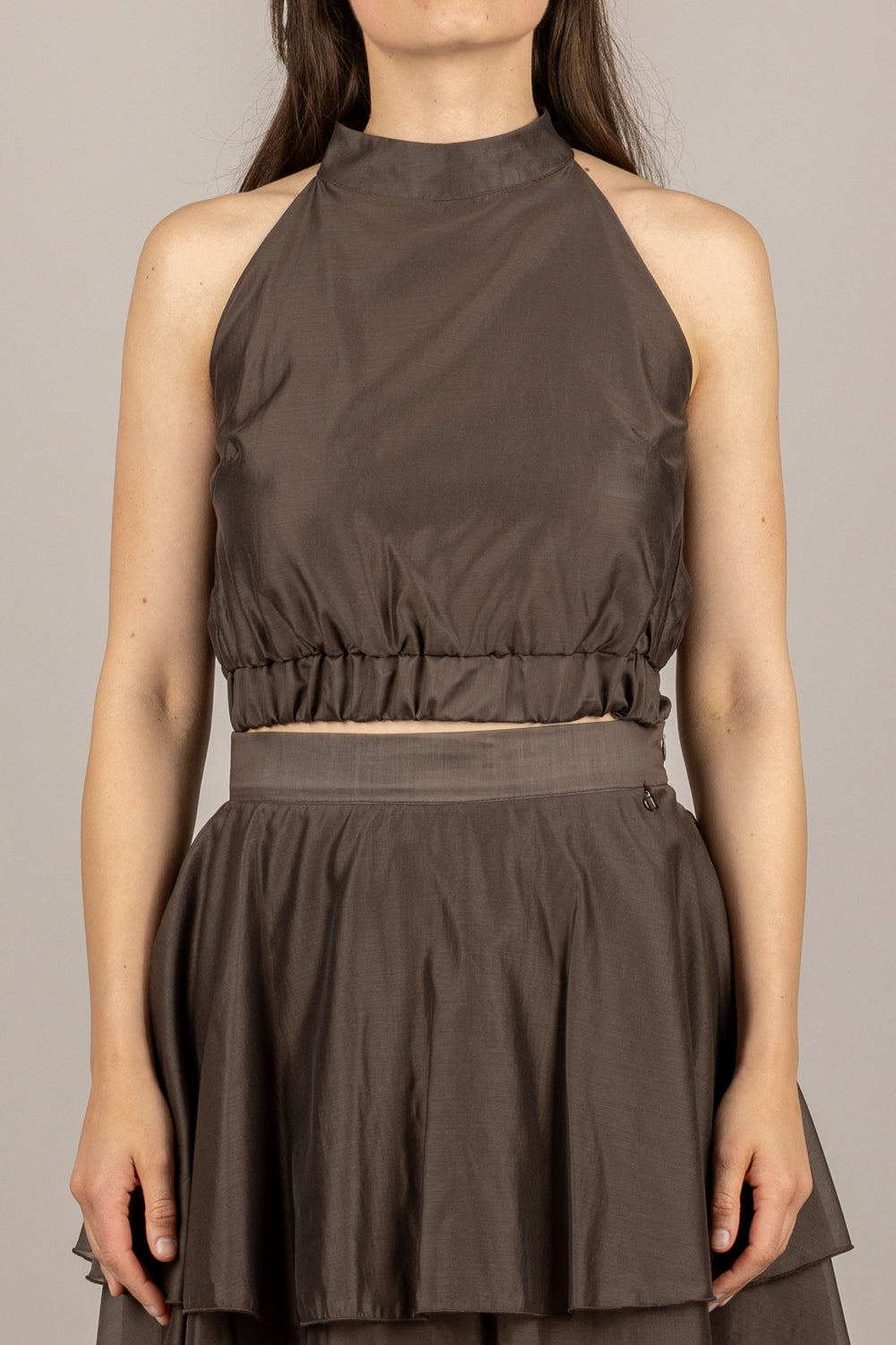 DIXIE - RBBSWPN - TOP SCOLLO AMERICANO MORO