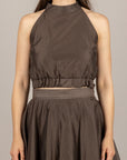 DIXIE - RBBSWPN - TOP SCOLLO AMERICANO MORO