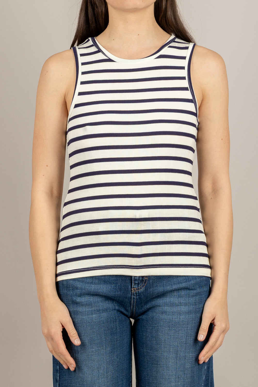 HAVEONE - RJS-Q050 - CANOTTA BLU/PANNA