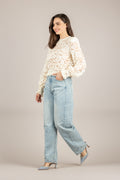 TENSIONE IN - S26C694 - BLUSA IN PIZZO