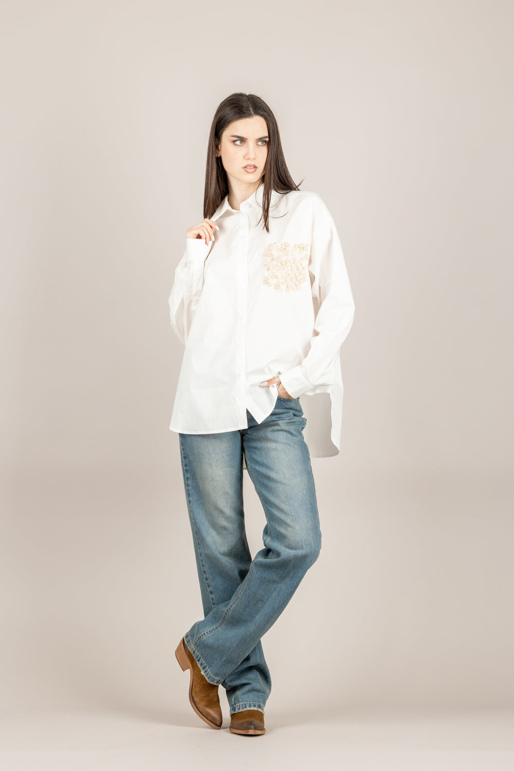 TENSIONE IN - S26C809 - CAMICIA NATURALE