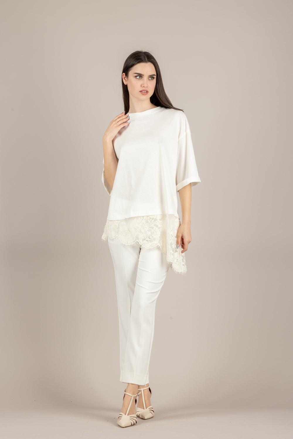 TENSIONE IN - S26M665 - MAGLIA NATURALE