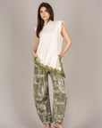 MOTEL - S26M896 - MAGLIA DOPPIO TESSUTO ASIMMETRICA BURRO