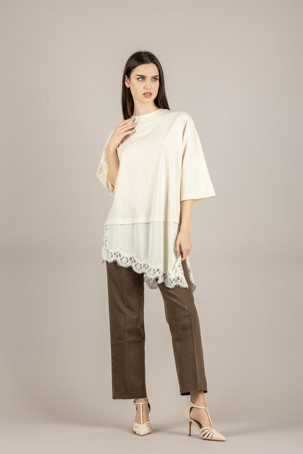 TENSIONE IN - S26M975 - MAGLIA BURRO