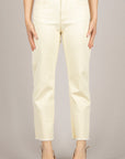 TENSIONE IN - S26P022CAMP - JEANS CROP SFRANGIATO PANNA